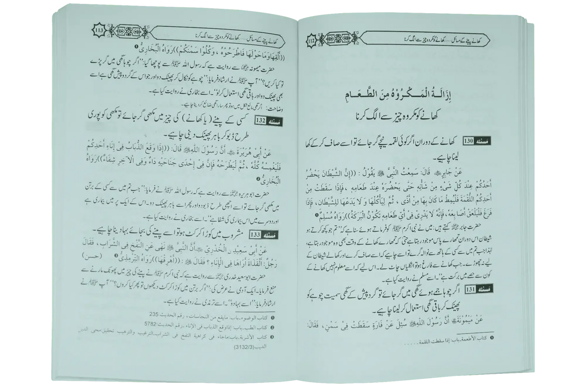 Khany peenay Kay Masail by Muhammad Iqbal Kilani, inside pages, Hadith Publications