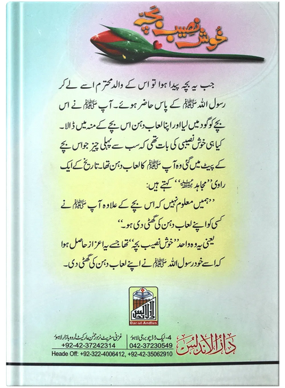 Khush Naseeb Bacha by Muhammad Usman, back cover, Dar Ul Andlus