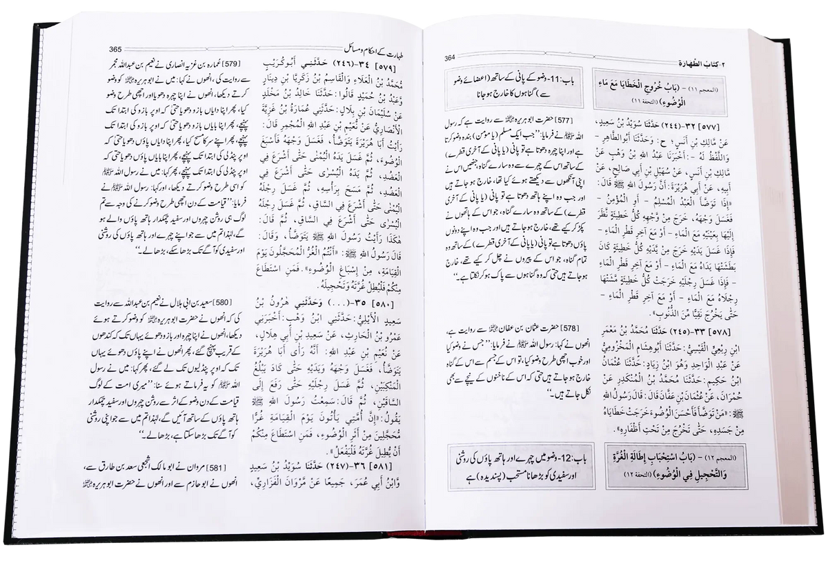 Sahih Muslim Urdu inside pages, Arabic hadith with full sanad and the Urdu translation alongside