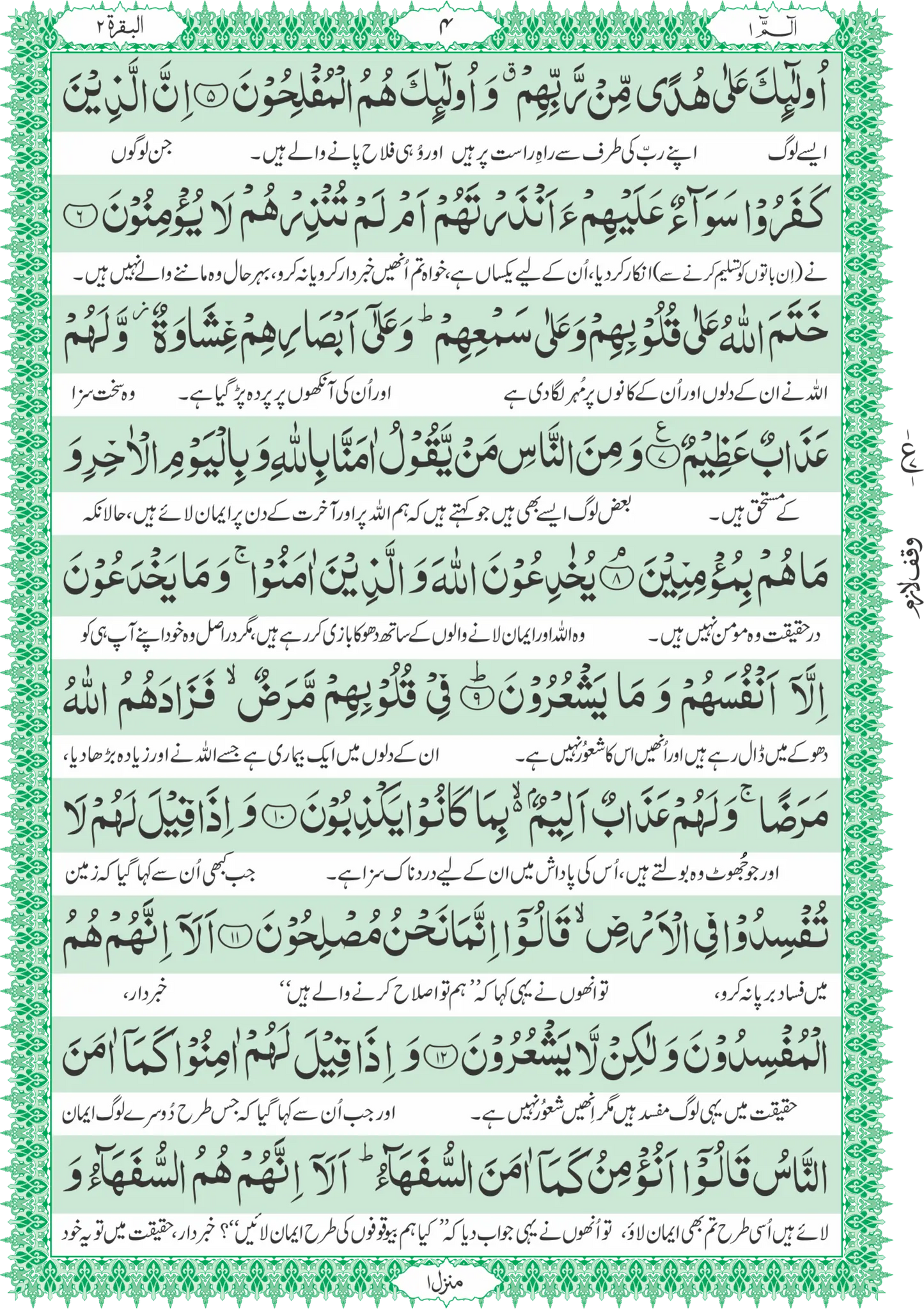 Sipara Set. Translation of the Holy Quran (between the lines) 