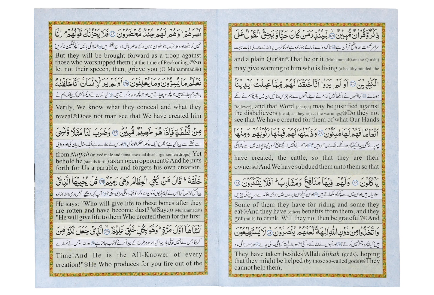 Surah Yaseen (Urdu and English) 