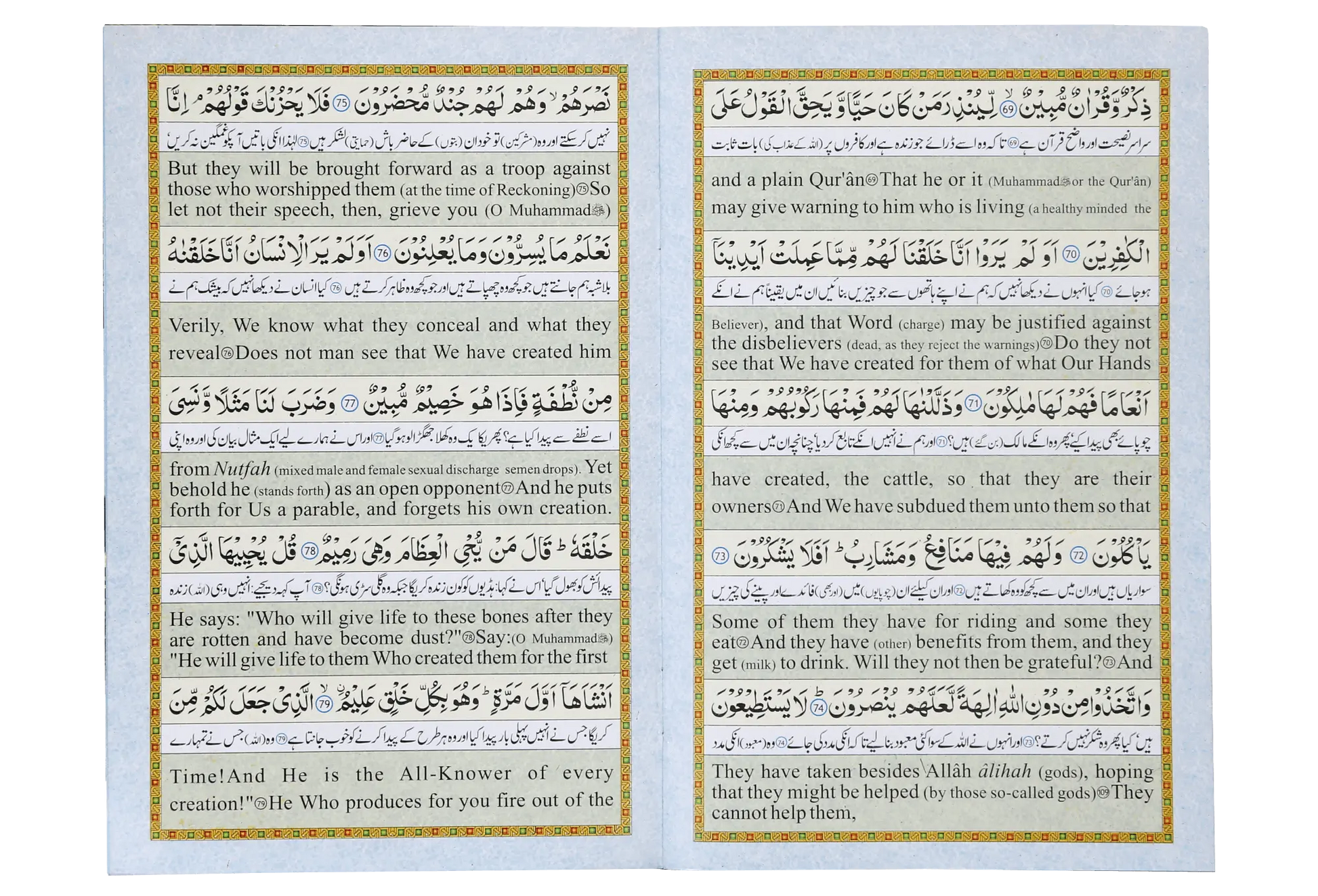 Surah Yaseen (Urdu and English) 
