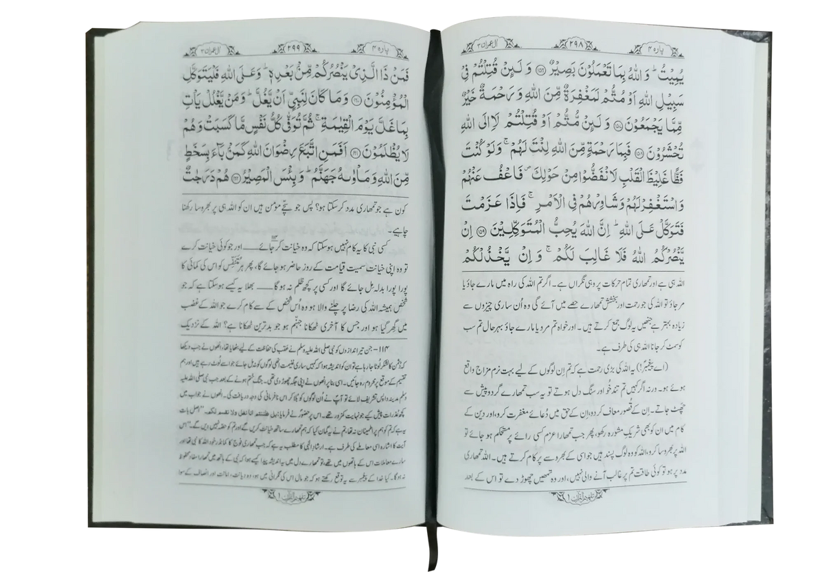 Tafheem ul Quran inside pages: Arabic text with Maududi’s Urdu translation