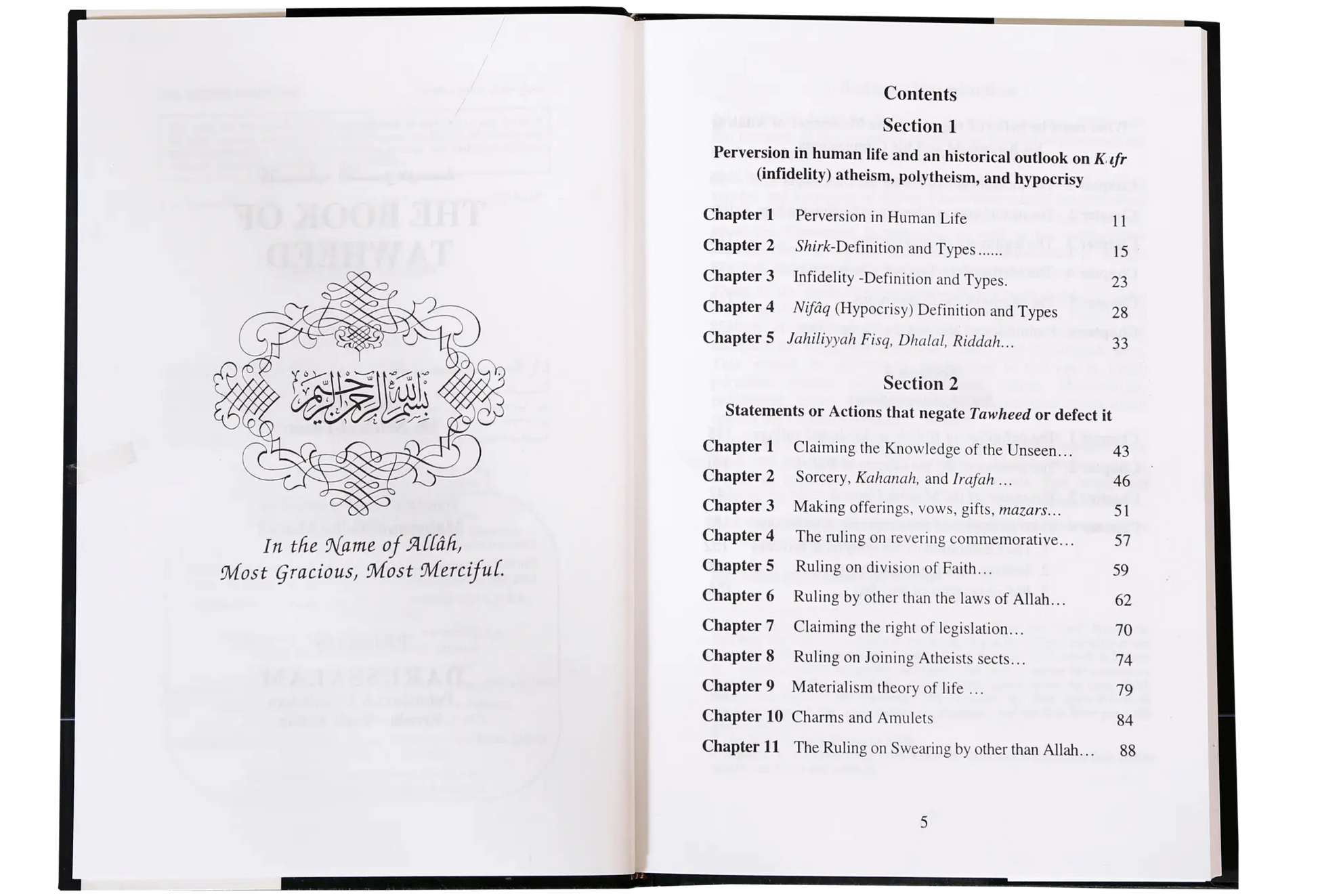 The Book of Tawheed (Oneness of Allah) 