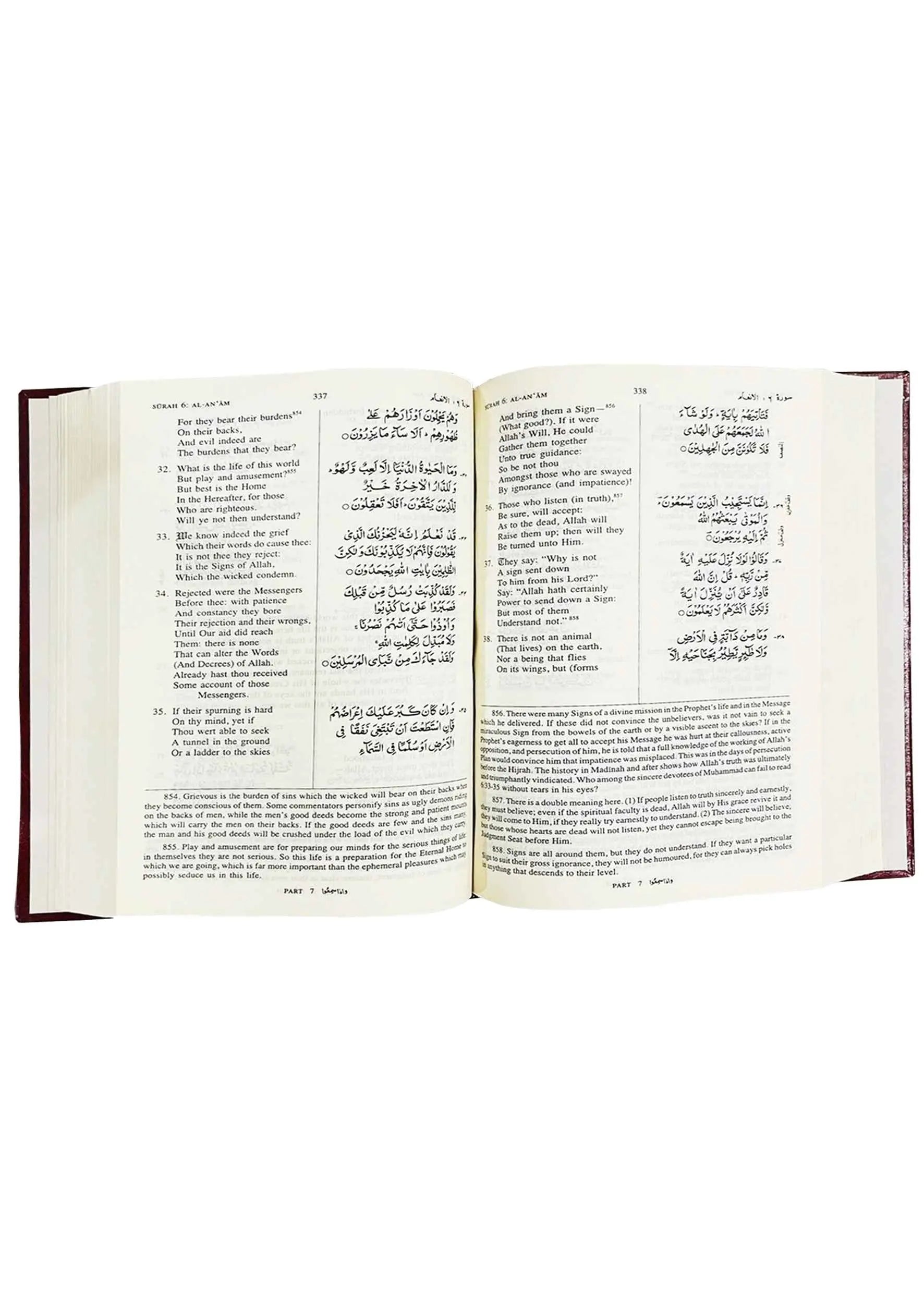 The Holy Quran (Arabic Text, English Translation & Commentary) 
