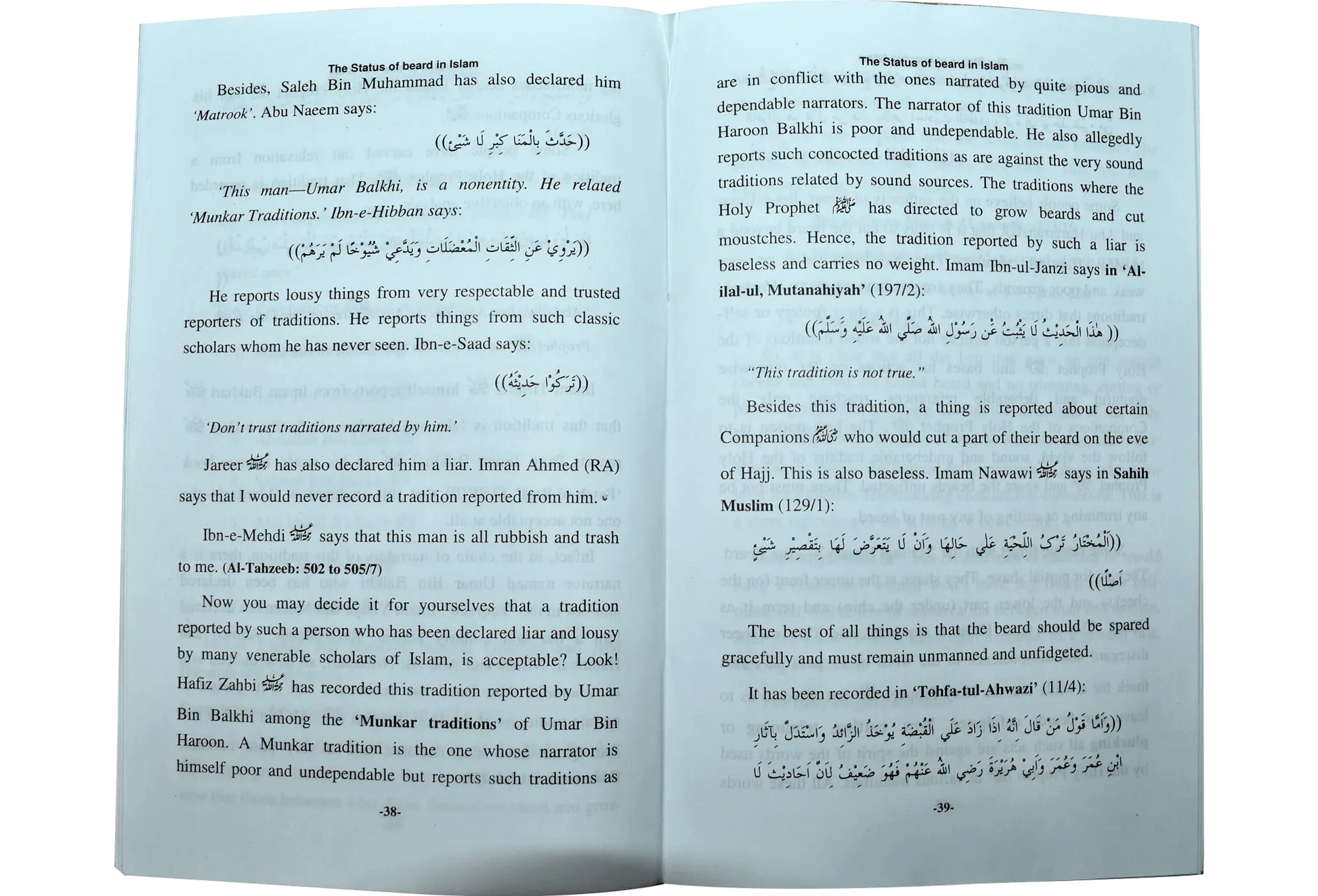 The Status Of Beard In Islam 