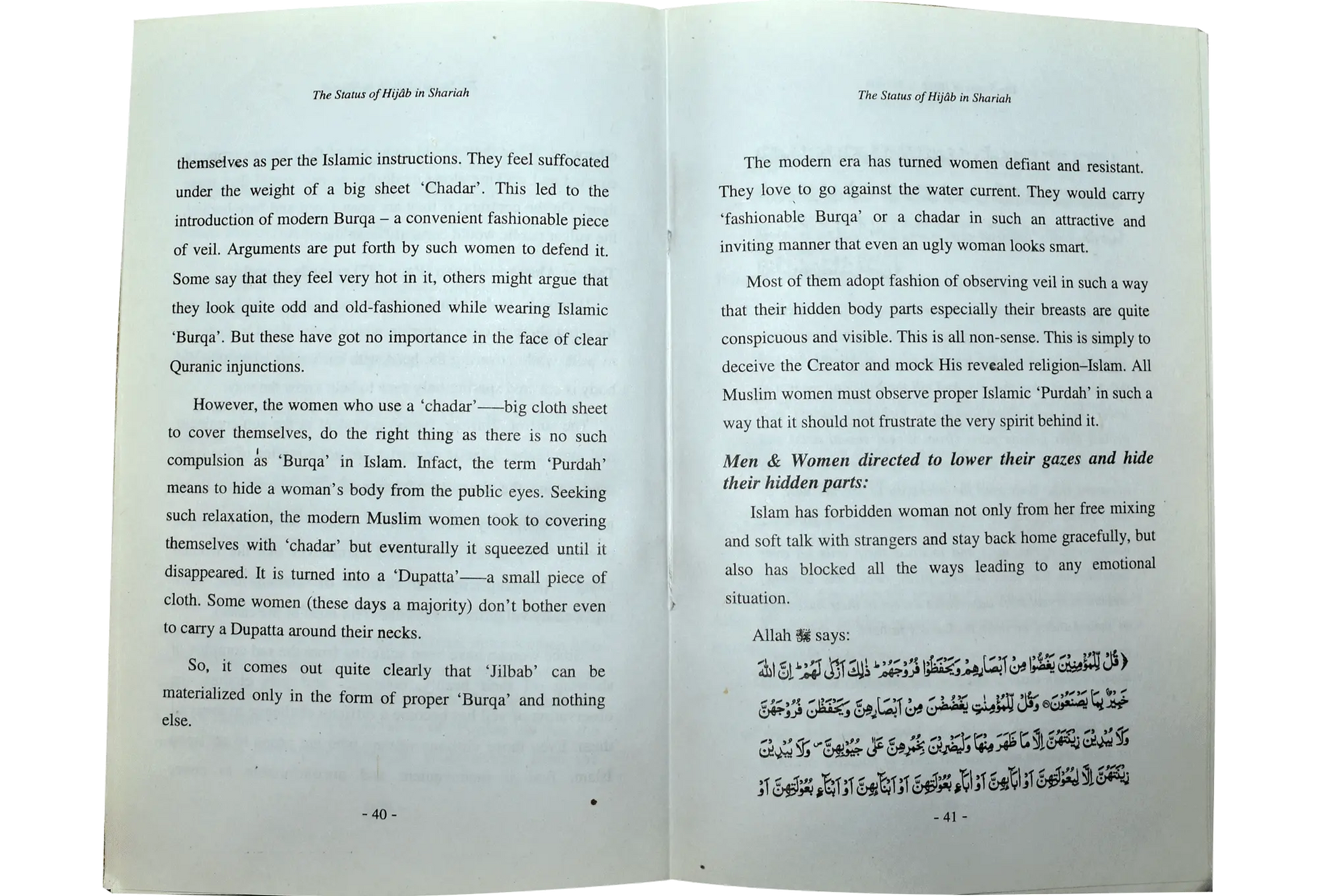 The Status Of Hijab In Sharia 