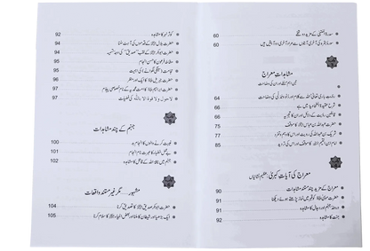 Waqiyah Maeraj Aur us Kai Mushahidaat by Hafiz Salah-ud-Din Yousaf, contents page, Darussalam Publishers